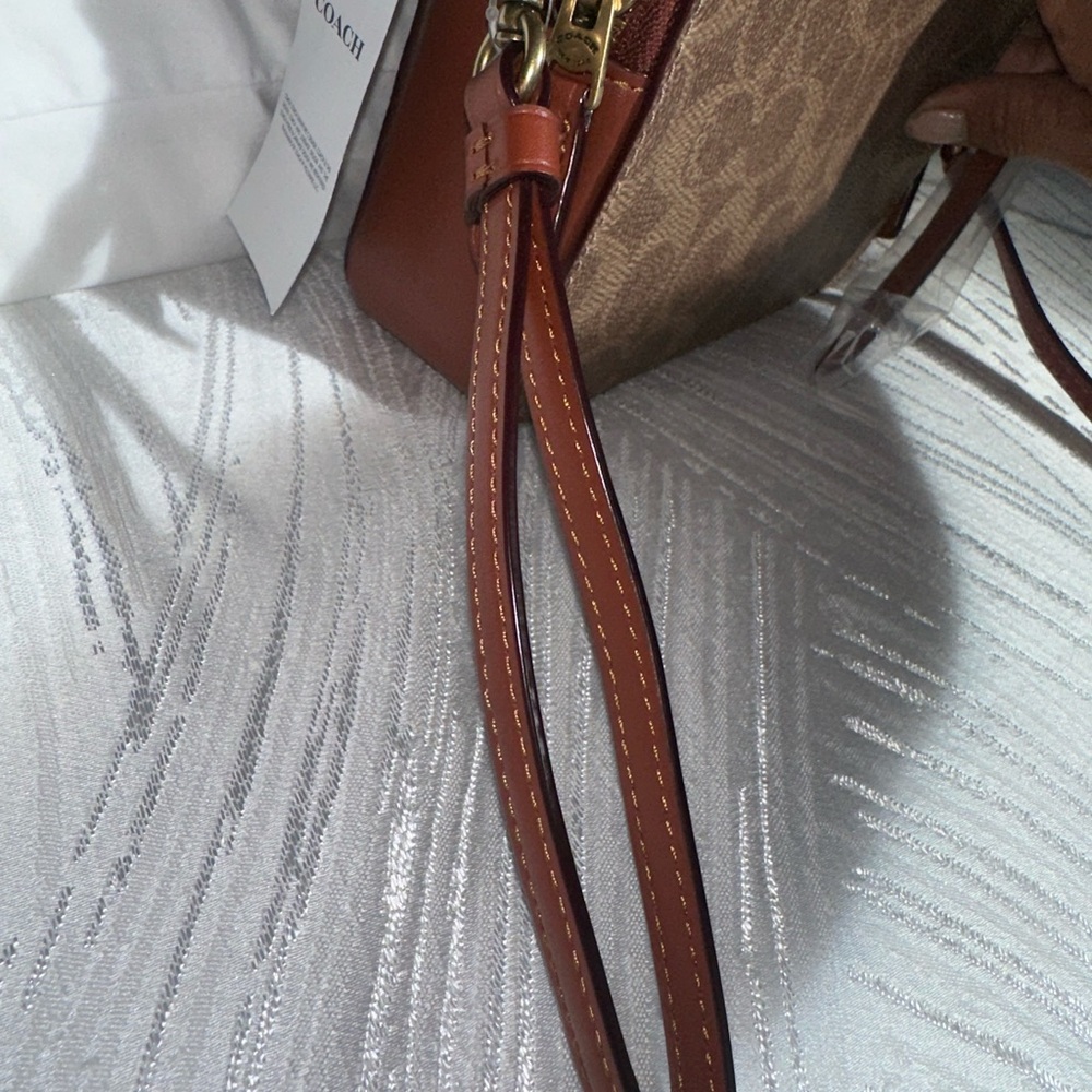 Coach Brown Crossbody Bag with Signature Monogram - Picture 7 of 7